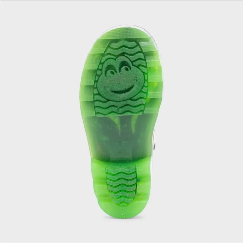 NWT New Puzzlepairs Target Kids' Dinosaur Lighted Rain Boots 12